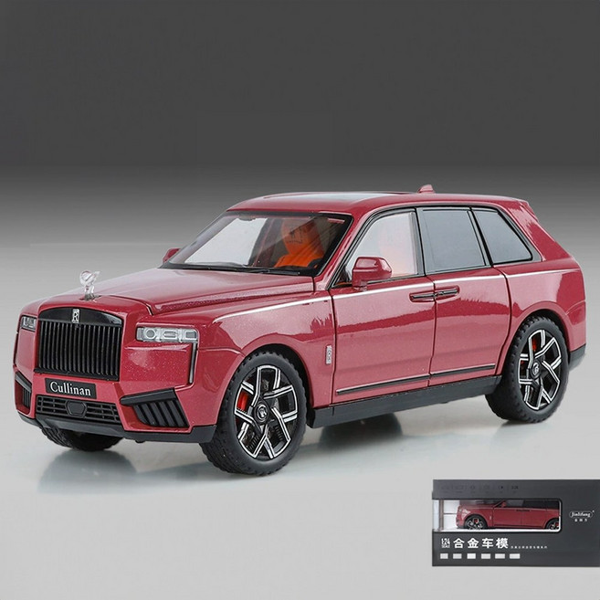 비브랜드 롤스로이스 컬리넌 Cullinan 2025 SUV 1대24 1:24 자동차 미니카 모형 다이캐스트, 와인