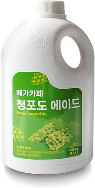 [굿피플] 청포도에이드원액 이이스톡 쥬시쿨 메가카페, 1개, 1.5L