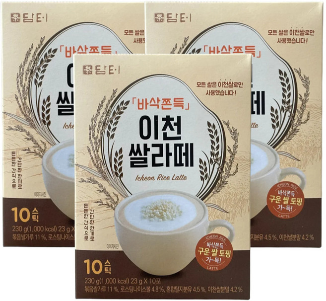 담터 이천쌀라떼 10스틱, 23g, 10개입, 3개