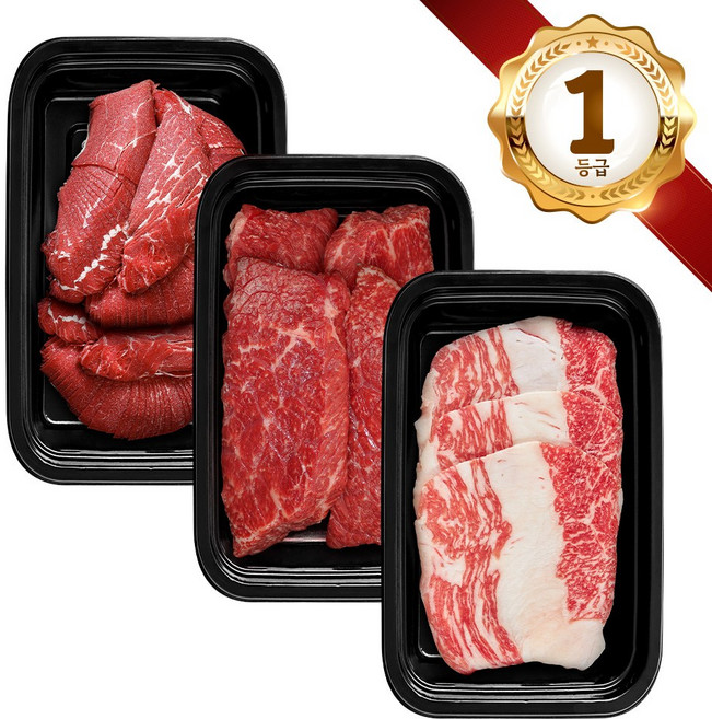 쿠가[냉장냉동] 횡성한우 어사품 1등급 구이 3구 10호(총1.5kg)[구성 불고기+국거리+차돌박이], 1개