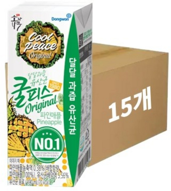 소와나무 동원 쿨피스 파인애플, 190ml, 15개