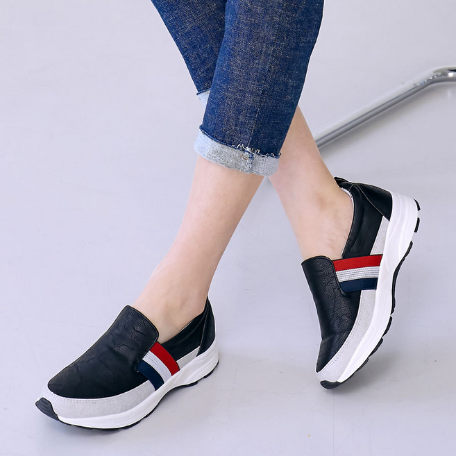 에스유니 데일리 키높이 여성 슬립온 운동화 단화 캐주얼화 4cm