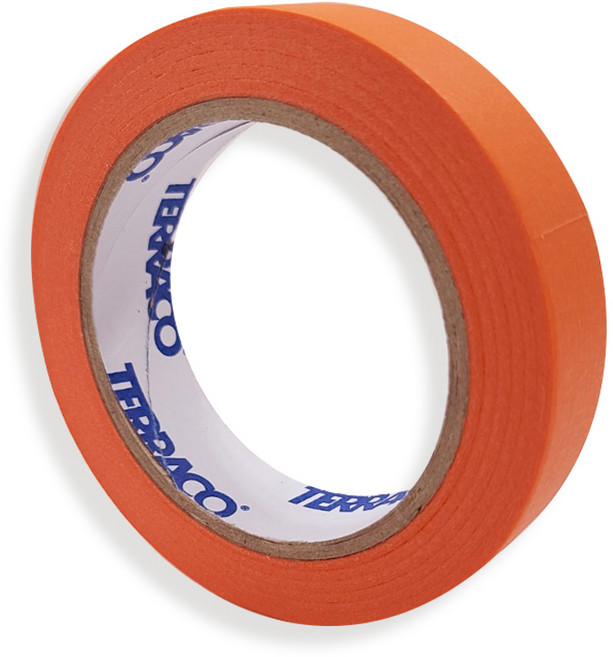 R38 바르는 실리콘 고탄성 강력부착 옥상 바닥 내벽 외벽 틈새 크랙 보수 베란다 보수 방풍 방수 페인트 1kg+도구모음, 11.오렌지색 마스킹테이프 15mm, 1개, 1kg, 오렌지