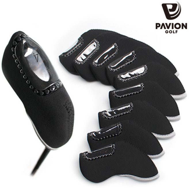 파비온 번호가 보이는 투명창 아이언커버 세트 (10개입), 1세트 (10개입)