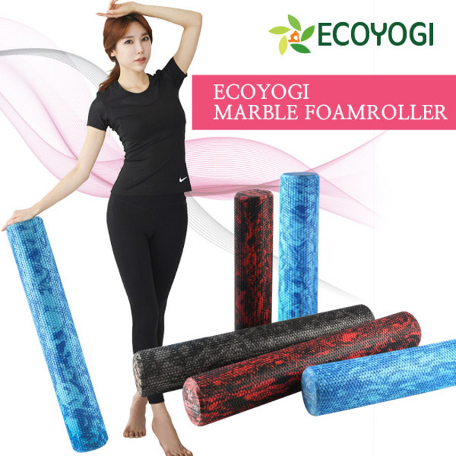 에코요기 eva 마블 폼롤러 60cm~90cm (3개 묶음), 60cm-블랙 (3개묶음)