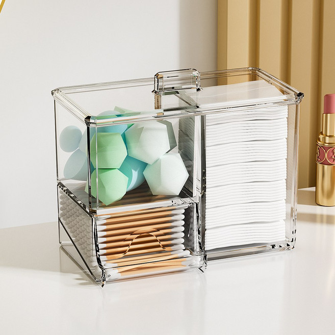 데스크 다용도 면봉함 화장 솜수납함, 브랜드없음, 1개