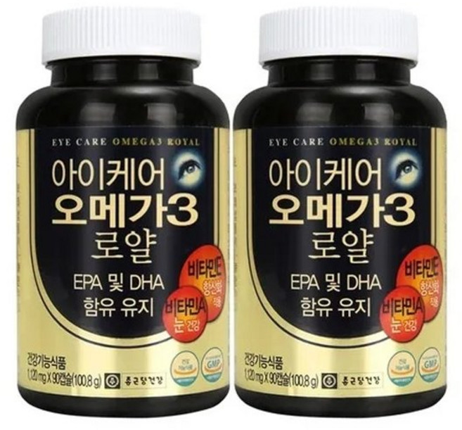 종근당건강 아이케어 오메가3 로얄 90정 2개, 1개