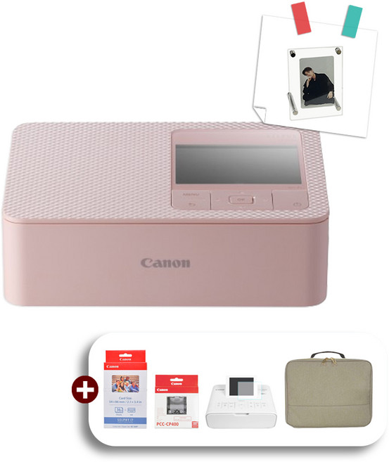 캐논 CP1500+KC-36IP+카세트+필름+브라운파우치 핑크, 상세페이지 참조