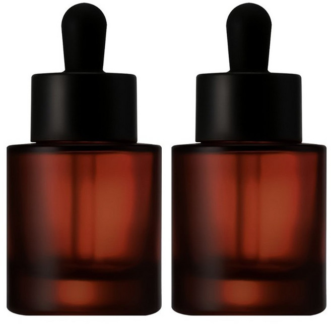 닥터보틀 두꺼운 유리 점보 스포이드 오일 소분 갈색 용기, 2개, 30ml 브라운