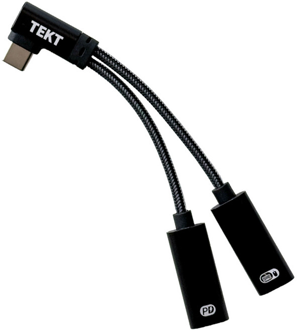 택트 90도 60W PD지원 듀얼C타입 2in1 C타입 OTG 젠더 고속 충전 허브(HB22), 1개, 1개