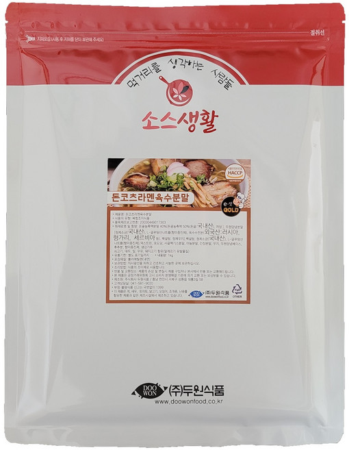 [두원식품] 돈코츠 라멘 육수 분말, 1개, 500g