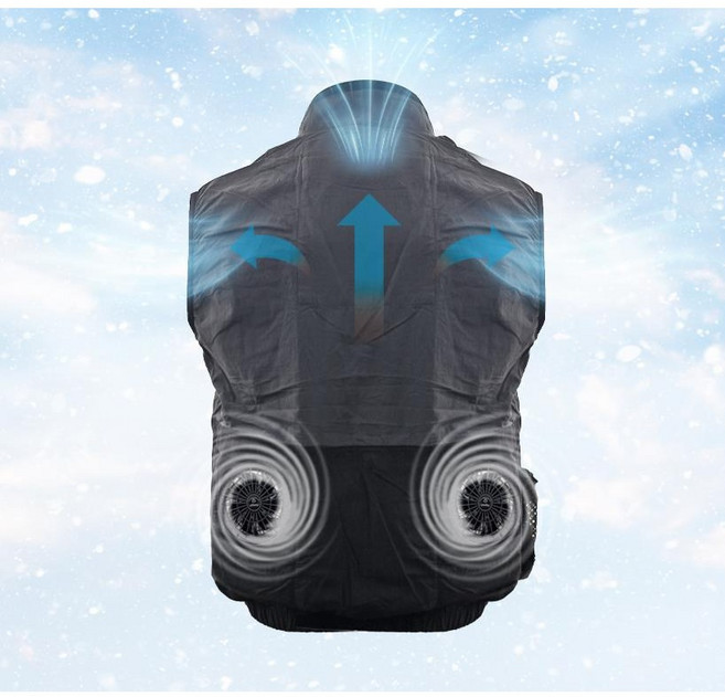지벤 V-2422 선풍기 조끼 신형 아이스 에어 쿨링 밧데리 아이스팩 포함