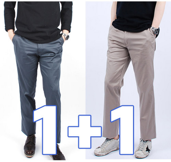 1+1 맨하트 남성 봄 여름 가을 면스판 바지
