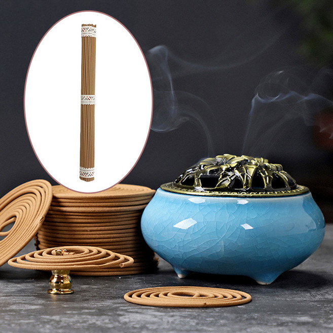 인밸 명상 미니촛대 제사 향꽂이 인센스홀더 향로+일심향, 인디블루