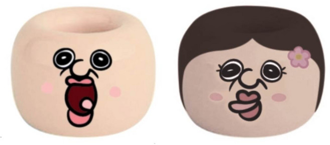 치공 세라믹 빵빵이 옥지 칫솔꽂이 2P세트, 1개, 2