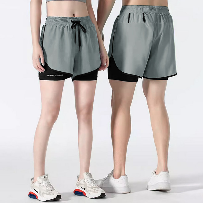 패션파트너 (2color / 3size) 남녀공용 여름 러닝 투인원 쇼츠 아이스 냉감 쿨링 레깅스 반바지 헬스 마라톤 트레이닝복 츄리닝 하의