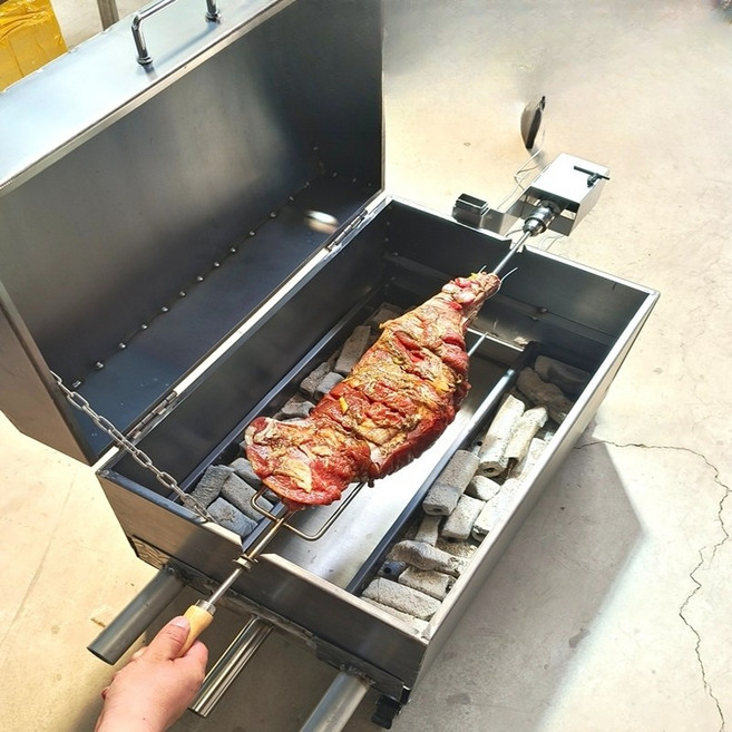 통돼지 바베큐 기계 회전 오리 스토브 숯불 통닭 초벌