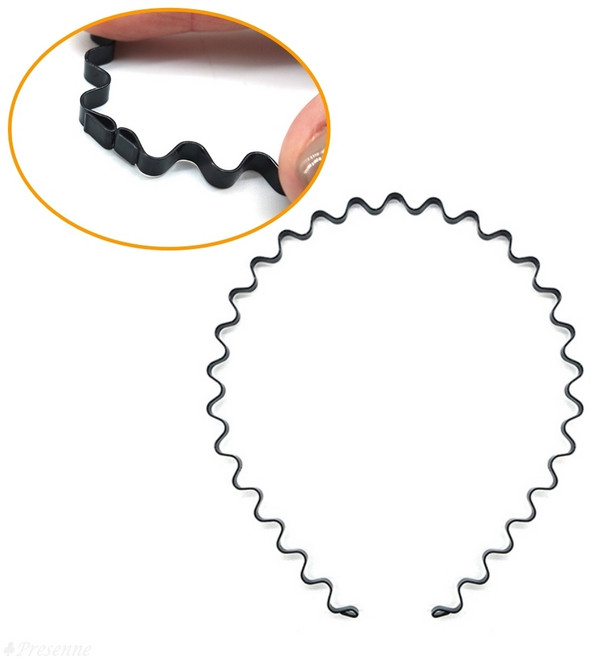 남자 올백 물결 머리띠 꼬불이 머리띠