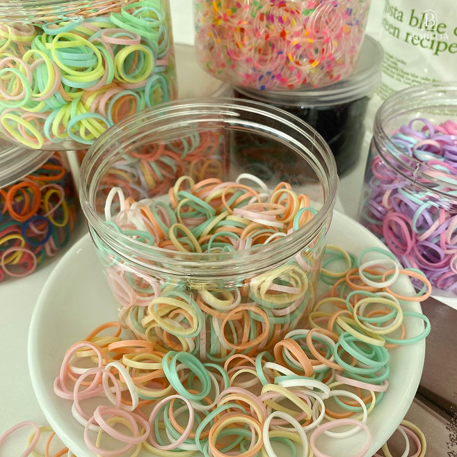 미미밴드 대용량 소포장 고무줄 머리끈 헤어끈 애견 고무줄 짱짱한머리끈 머리고무줄