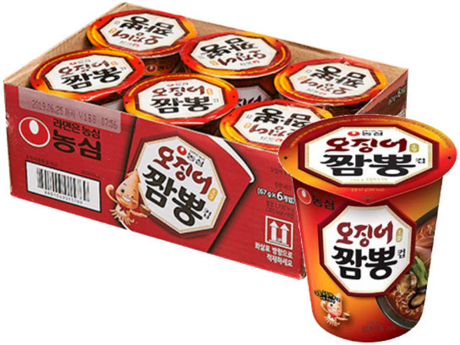 농심 오징어짬뽕 작은컵 6입 sty*274lp, 6개