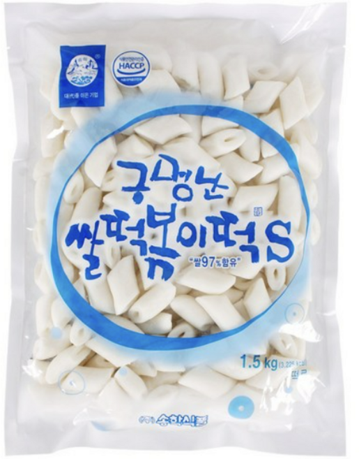 [송학식품] 구멍난 쌀떡볶이 1.5kg (약 10인분)_떡볶이, 15개