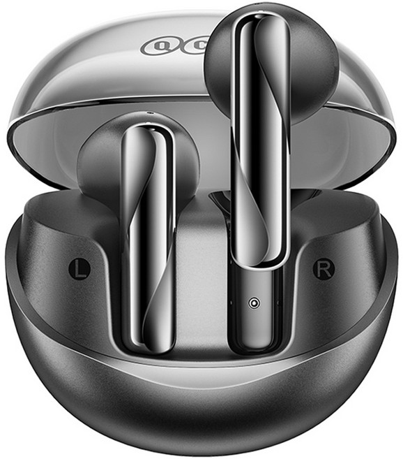 QCY 에일리버즈 클리어 블루투스 이어폰, 블랙, QT32