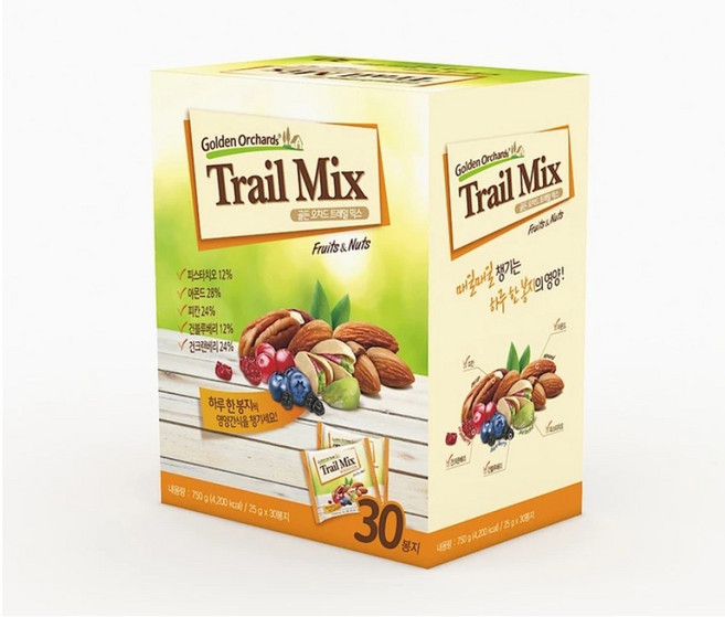 골든 오차드 트레일 믹스넛, 25g, 30봉