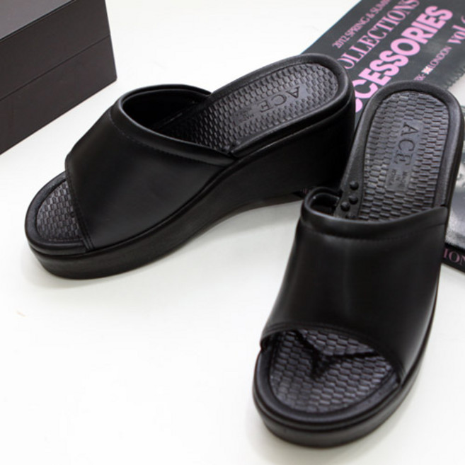 [이중쿠션 논슬립] 국내제작 여성 가볍고 발볼편한 쿠션감좋은 푹신한 간호 슬리퍼 실내화