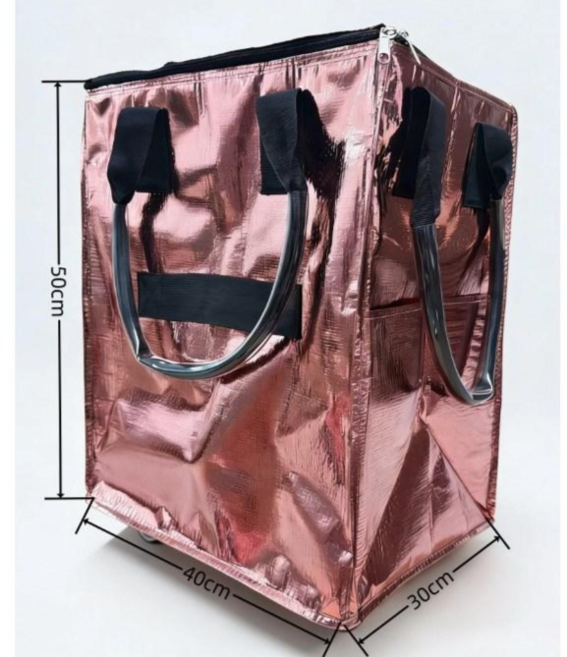 건강한우리집 비옴 롤링 쇼핑 카트, 1개, 로즈골드