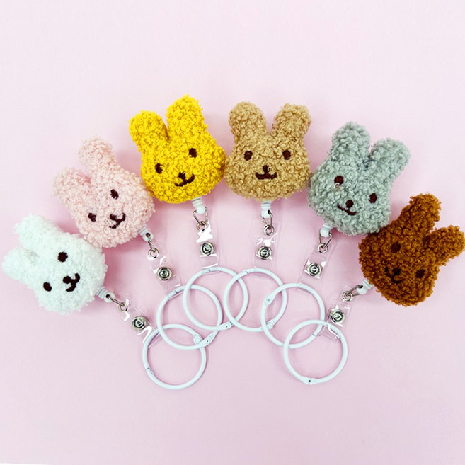 인형 테이프걸이 사원증목걸이줄 사원증목걸이 사원증 간호사 릴홀더 이름표목걸이줄 캐릭터명찰목걸이, 1개, 뭉게구름