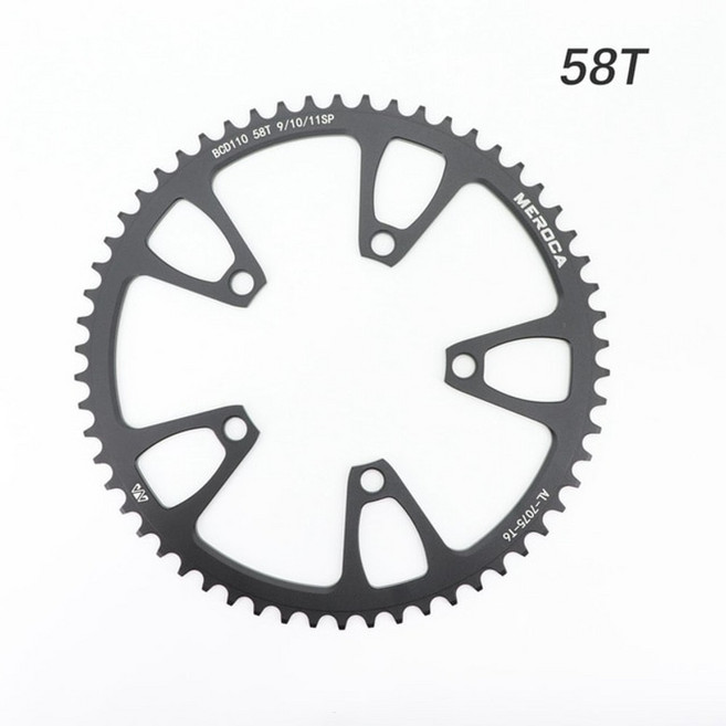 자전거 체인링 Snail chainring round 110 bcd for force red 라이벌 s350 s900 40 42 44t 치아 도로 자전거 sram cx 자갈 q, 메로카 58t, 1개