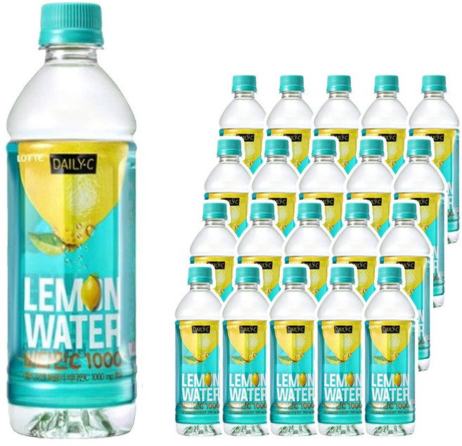 롯데칠성음료 데일리C 레몬워터, 20개, 500ml