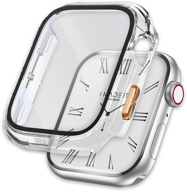 아이메이드잇 애플워치 풀커버 9H 케이스, 클리어, 1개