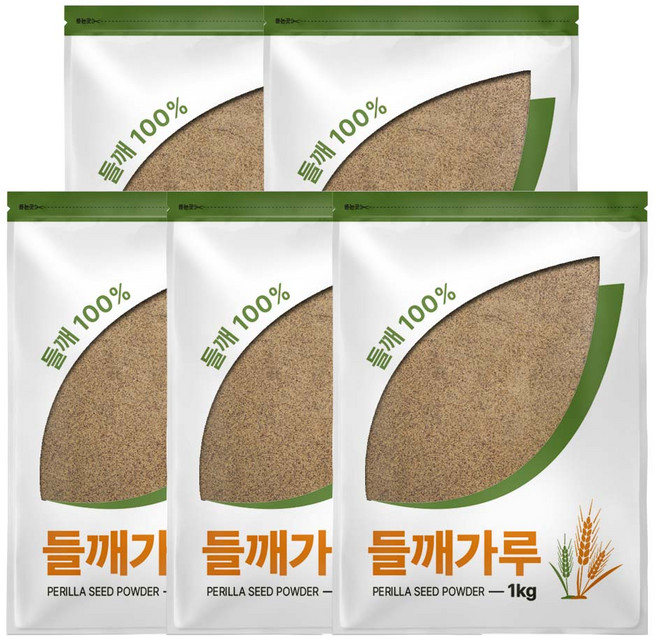 그대로푸드 껍질째 들깨가루 (탕용), 1kg, 5개