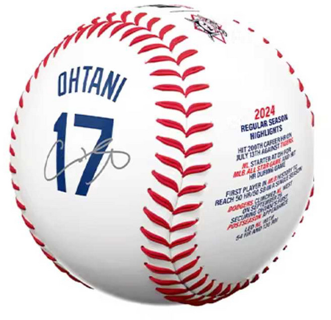 오타니 쇼헤이 야구공 월드시리즈 우승기념 로스앤젤레스 LA다저스, 1개, 25년 다저스 우승 기념 복각 사인