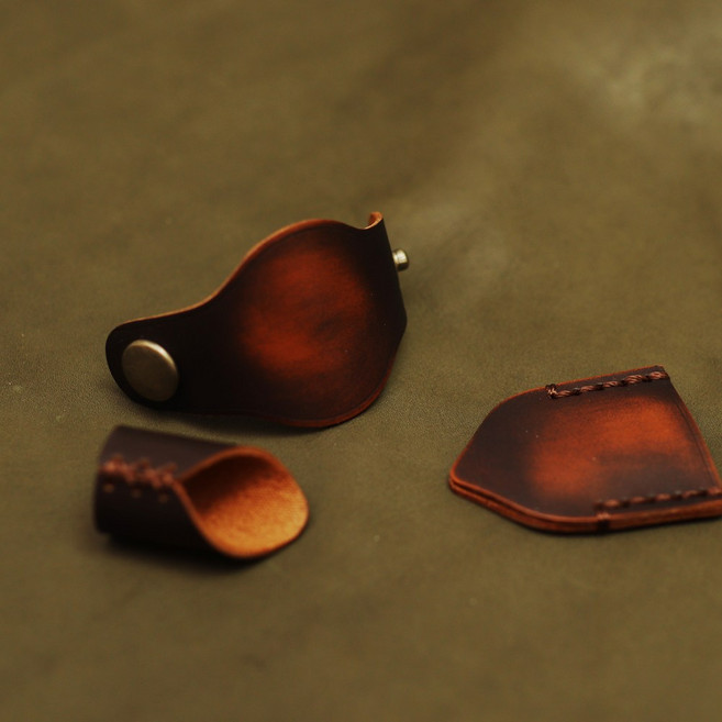 수제 아도방 가죽 스카프링 3종/쁘띠스카프 반다나