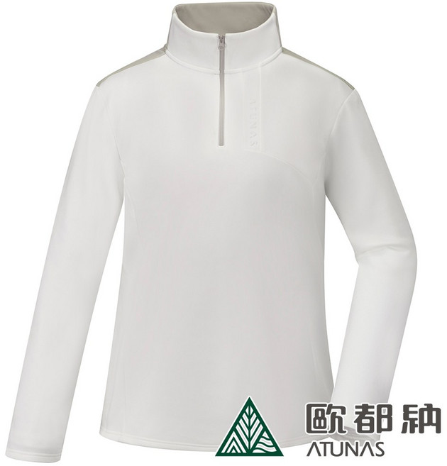 ATUNAS 歐都納男款SOLAR-FLEECE保暖拉鍊衫 (A1PS2334M 灰卡/彈性/刷毛/親膚)