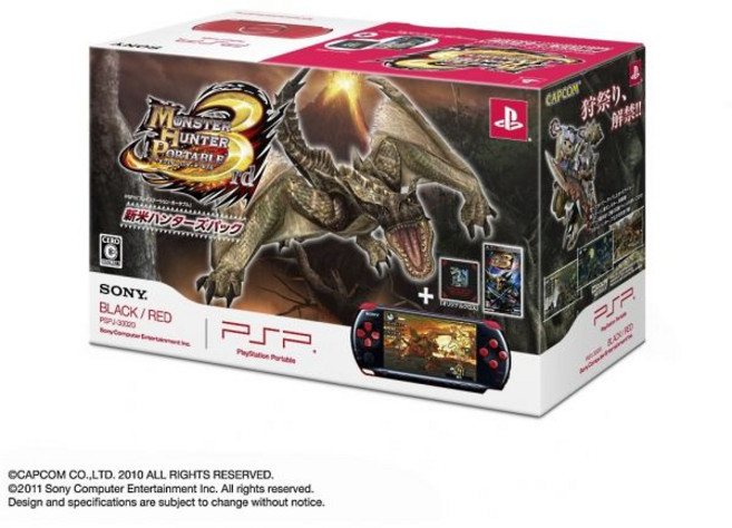 몬스터 헌터 포터블 3rd PSP 스페셜 콘솔 - 블랙레드 PSP-3000 번들, 몬스터 헌터 포터블 3rd PSP 스페셜 콘솔 블랙레드