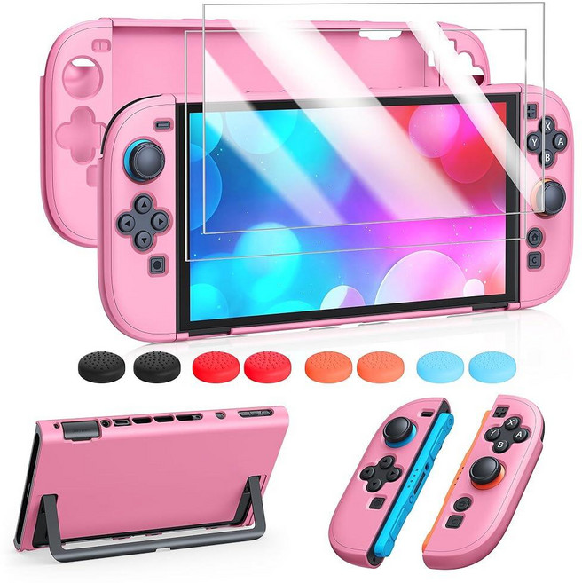 FYOUNG Protective Case for Nintendo Switch 2 2025 Slim Hard Shell Accessories Scratch&Shock Prot, 솔리드 핑크