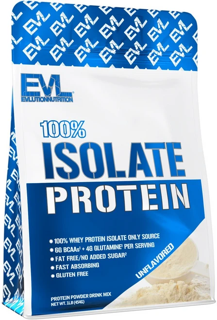 EVLUTIONNUTRITION 아이솔레이트 프로틴 파우더 드링크 믹스 무맛, 1개, 454g - 쿠팡