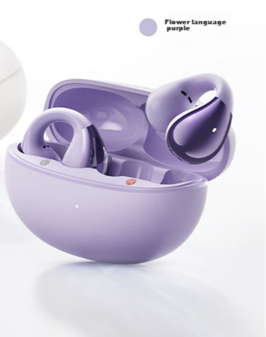 QCY C30 귀걸이형 귀찌 오픈형 블루투스 이어폰 중국산, 퍼플
