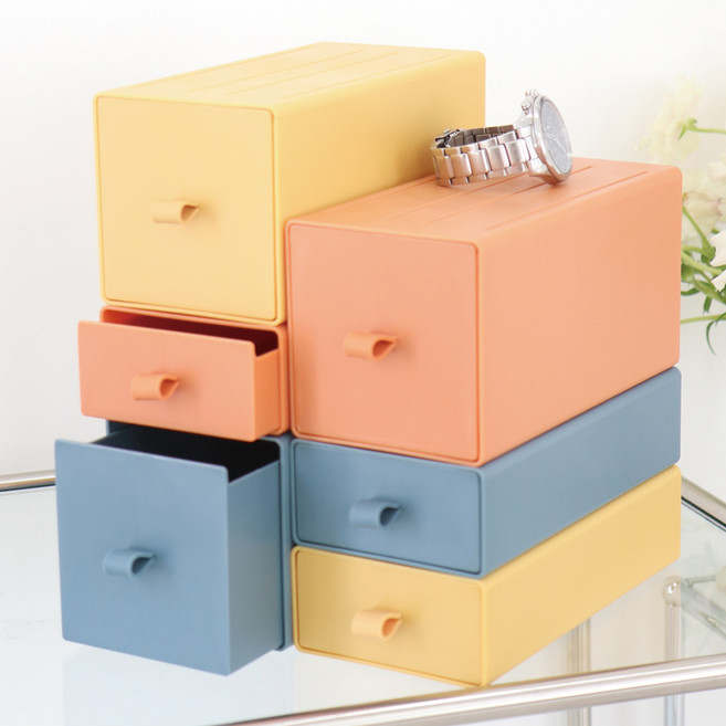 사무실 책상정리함 수납함 데스크 오거나이저, 20x15x5cm 블루