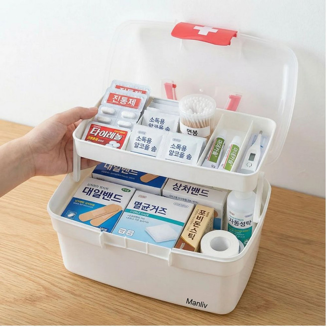 맨리브 구급 약상자 화이트, 1개