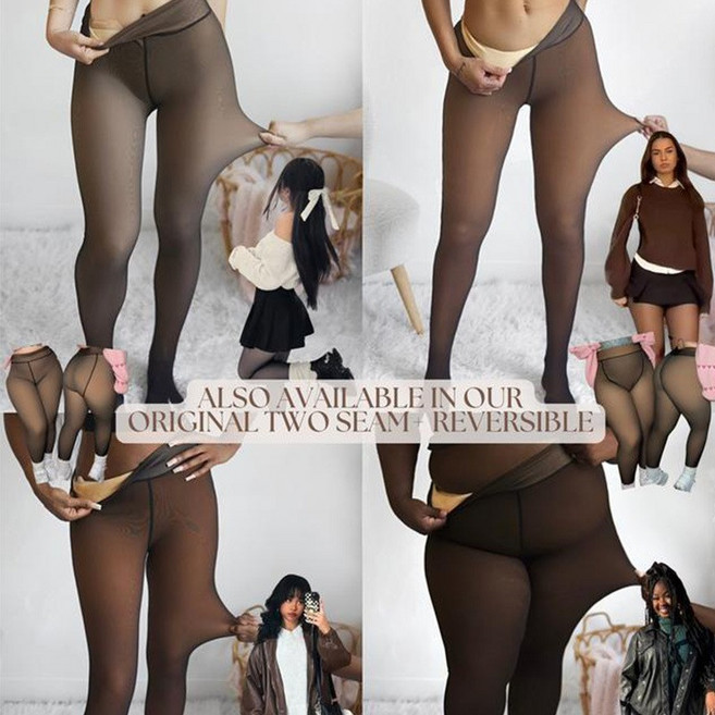 【高腰光腿神器】緊身褲 打底褲 光腿神器 透膚褲 緊身打底褲 羊毛內裡 半透明設計 高腰塑形 秋冬保暖 女士百搭