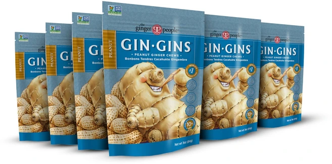 진 진스 땅콩 생강 츄 – 100% 천연 캔디 바이 더 진저 GIN GINS Peanut Ginger Chews – 100% Natural Candy by The Ginger Pe, 84g, 1개 - 쿠팡