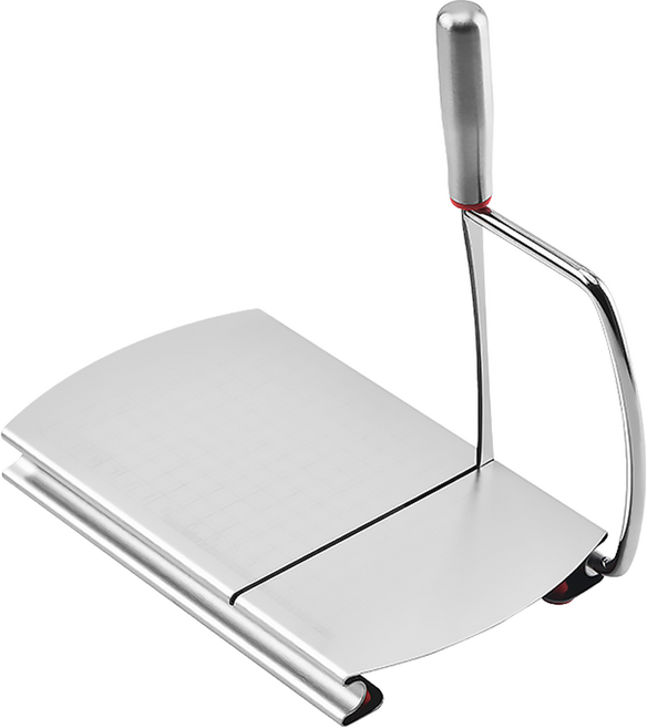 리브문 스테인리스 치즈 슬라이서 두께 조절 눈금 커터, 1개, 실버+레드