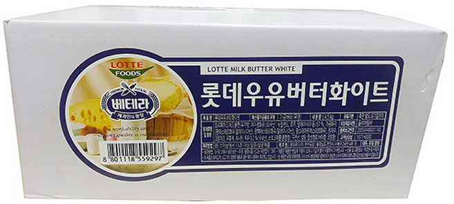 롯데 우유버터 화이트 아이스박스포함 제과제빵 베이킹재료 대용량 업소용, 롯데 우유버터 화이트 4.5kg, 1개, 4.5kg