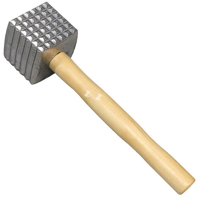 델키 나무핸들 고기해머 -H 고기망치 다지기 돈까스망치, 1개