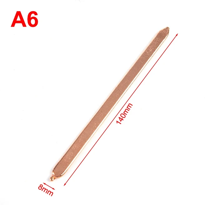 DIY 컴퓨터 노트북 냉각 히트 파이프 플랫 튜브 구리 튜브 60mm-150mm, 03 A6