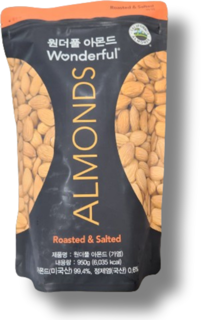코스트코 견과류 원더풀 가염 생아몬드 950g 대용량 아몬드, 1개